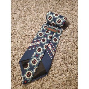 VTG Tabasco Brand Pepper Sauce Necktie Hot Sauce Blue Bandana Print Cotton USA